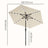 Outdoor Patio Sun Umbrella - 2.7m - Steel Frame - Solar-Powered LED Lights