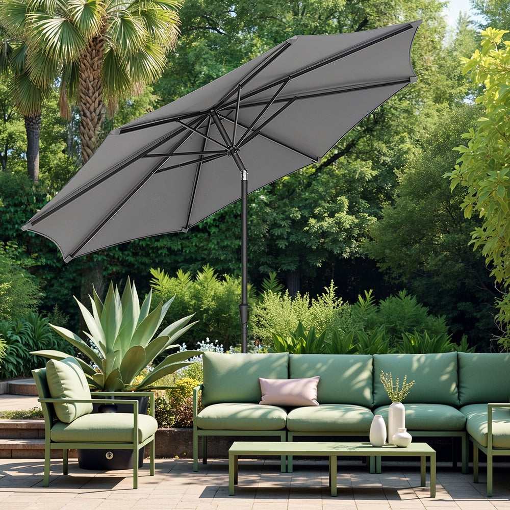 Patio Sun Umbrella - 3.4m - Polyester - UPF 50+