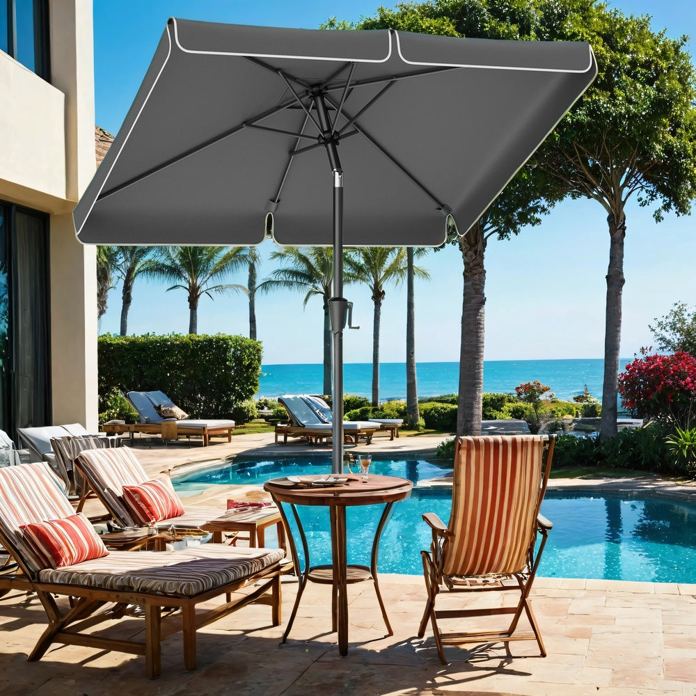 Patio Umbrella - 2 x 1.5m - Steel Frame - UPF 50+