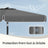 Patio Umbrella - 2 x 1.5m - Steel Frame - UPF 50+
