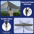Patio Umbrella - 2 x 1.5m - Steel Frame - UPF 50+
