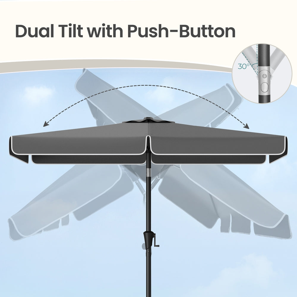 Patio Umbrella - 2 x 1.5m - Steel Frame - UPF 50+