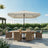 Rectangular Patio Umbrella - 2 x 1.5 m - Steel Frame - UPF 50+ Protection
