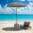 Garden Umbrella - Fabric - Grey - Height Adjustable with 30° Tilt and Portable Carry Bag