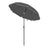 Outdoor Sun Umbrella - Metal Pole and Fibreglass Ribs - Grey