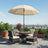 Outdoor Patio Umbrella - Metal Pole and Fibreglass Ribs - Beige