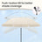 Outdoor Patio Umbrella - Metal Pole and Fibreglass Ribs - Beige