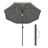 Outdoor Sun Umbrella - Metal Pole and Fibreglass Ribs - Grey