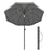 Outdoor Sun Umbrella - Metal Pole and Fibreglass Ribs - Grey