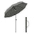 Outdoor Sun Umbrella - Metal Pole and Fibreglass Ribs - Grey