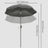 Outdoor Sun Umbrella - Metal Pole and Fibreglass Ribs - Grey