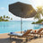 Outdoor Sun Umbrella - Metal Pole and Fibreglass Ribs