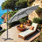 Cantilever Umbrella - Fabric - Dove Gray - 360° Rotatable