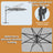 Cantilever Umbrella - Fabric - Dove Gray - 360° Rotatable