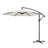 Outdoor Patio Umbrella - Powder-Coated Metal Pole - Beige - with Crank