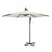 Outdoor Patio Umbrella - Powder-Coated Metal Pole - Beige - with Crank