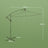 Cantilever Patio Parasol - Fabric - Grey - 32 Solar-Powered LED Lights