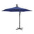 Outdoor Hanging Parasol Umbrella - Powder-Coated Metal Pole - Navy Blue