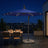 Outdoor Hanging Parasol Umbrella - Powder-Coated Metal Pole - Navy Blue