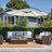 Cantilever Patio Parasol - Fabric - Grey - 32 Solar-Powered LED Lights