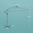 Cantilever Patio Parasol - Fabric - Grey - 32 Solar-Powered LED Lights
