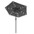 Outdoor Patio Umbrella - 2.7m - Steel Frame - Solar LED Lights
