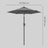 Outdoor Patio Umbrella - 2.7m - Steel Frame - Solar LED Lights