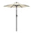 Outdoor Patio Umbrella - 2.7m - Steel Frame - Solar LED Lights