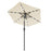 Outdoor Patio Umbrella - 2.7m - Steel Frame - Solar LED Lights