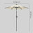 Outdoor Patio Umbrella - 2.7m - Steel Frame - Solar LED Lights