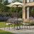 Outdoor Patio Umbrella - 2.7m - Steel Frame - Solar LED Lights
