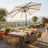 Outdoor Patio Umbrella - 2.7m - Polyester - Crank Mechanism