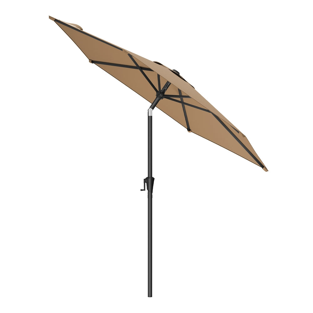 Outdoor Sun Umbrella - 2.7m - Metal Pole - Adjustable Tilt