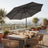 Outdoor Patio Umbrella - 2.7m - Polyester - Crank Handle