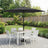 Outdoor Patio Umbrella - 2.7m - Polyester - Crank Handle