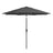 Patio Umbrella - 3m - Steel Frame - Solar-Powered LED Lights