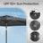 Patio Umbrella - 3m - Steel Frame - Solar-Powered LED Lights