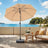 Garden Umbrella - Polyester - Beige - 30° Tilt and Height Adjustable with Portable Carry Bag