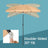 Garden Umbrella - Polyester - Beige - 30° Tilt and Height Adjustable with Portable Carry Bag