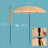 Garden Umbrella - Polyester - Beige - 30° Tilt and Height Adjustable with Portable Carry Bag
