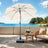 Garden Umbrella - Polyester - Beige - 30° Tilt and Height Adjustable with Portable Carry Bag