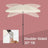 Garden Umbrella - Polyester - Beige - 30° Tilt and Height Adjustable with Portable Carry Bag