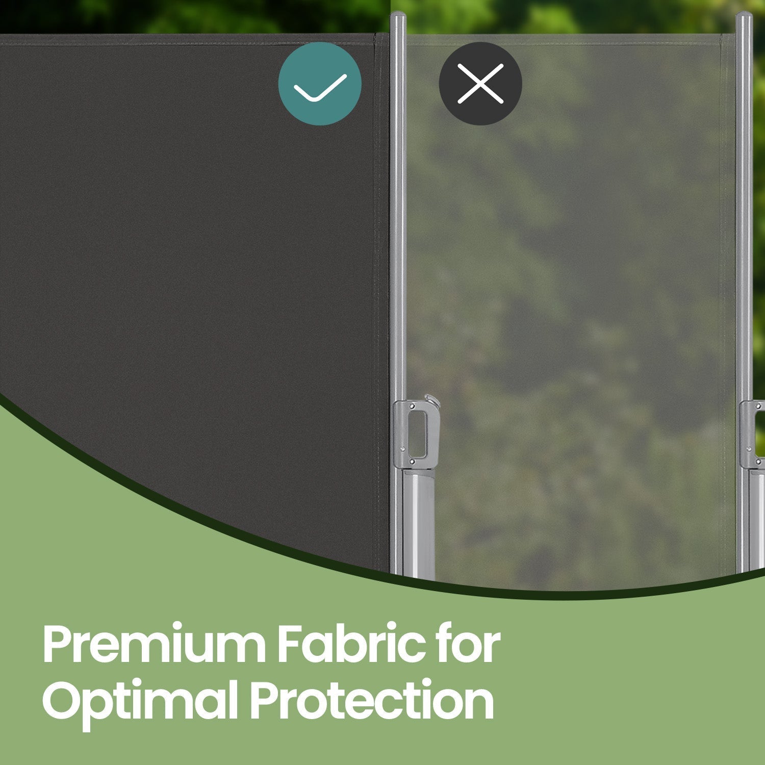 Extendable Side Awning - UPF 50+ Sun Protection - Steel - Anthracite Grey