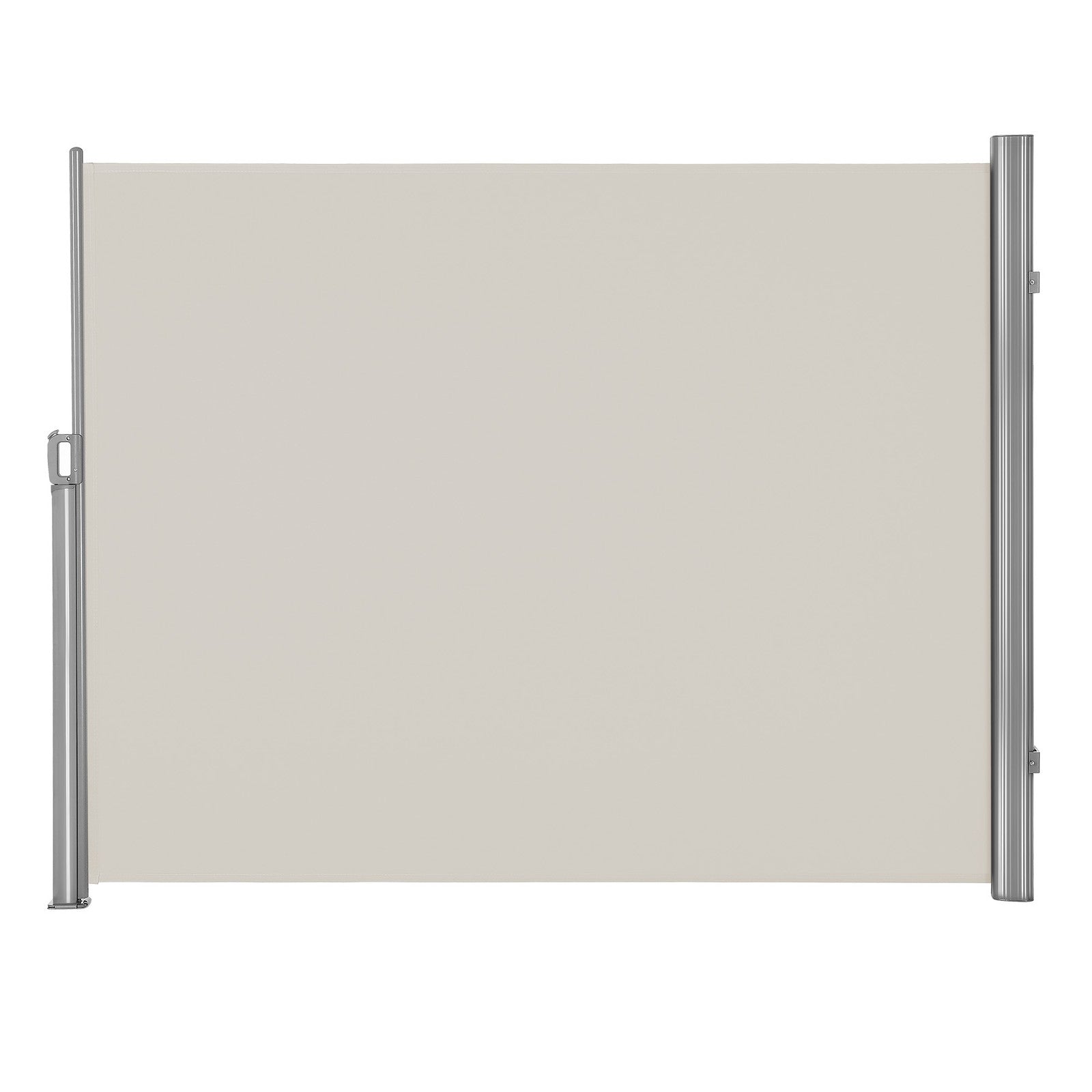 Retractable Patio Privacy Screen - Aluminium and Polyester - Beige