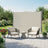 Retractable Patio Privacy Screen - Aluminium and Polyester - Beige