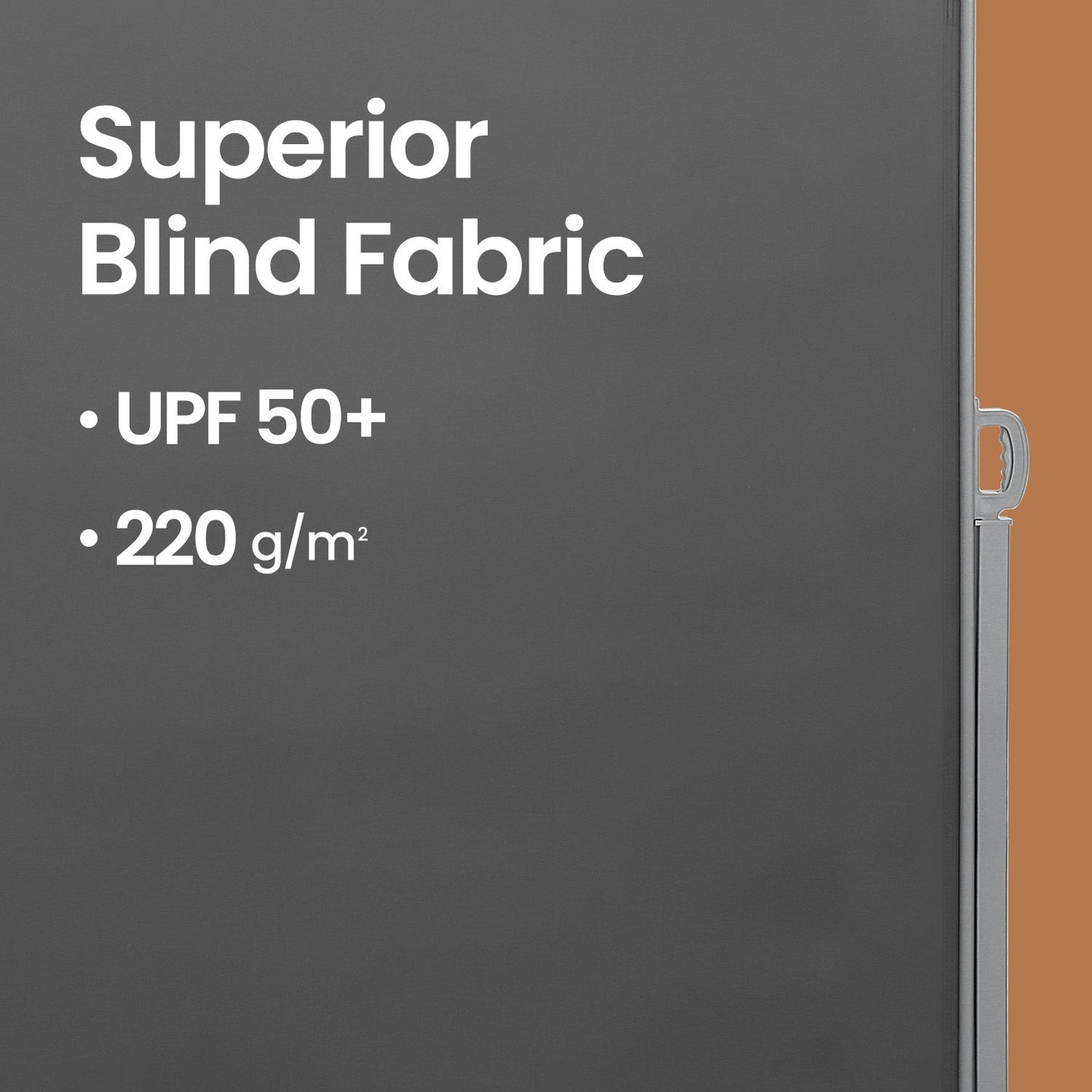 Side Awning - Steel - Anthracite Grey - Extendable Privacy Screen with UPF 50+ Sun Protection