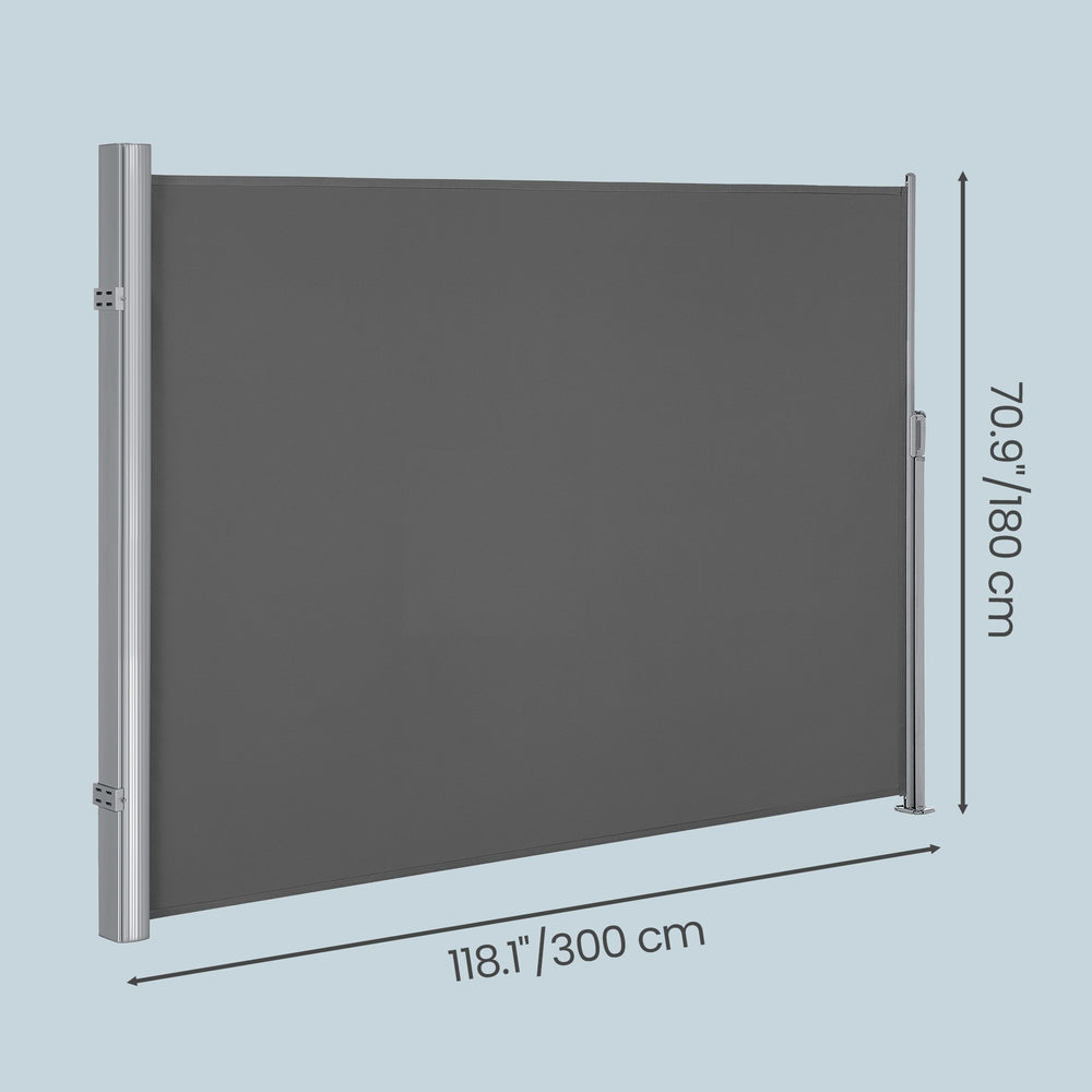 Retractable Privacy Screen - 180x300 - Aluminium Alloy - Waterproof