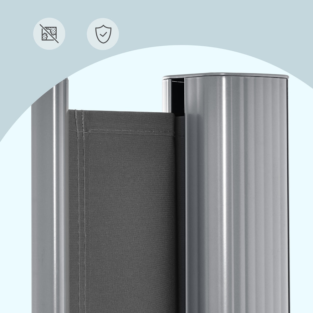 Retractable Privacy Screen - 180x300 - Aluminium Alloy - Waterproof