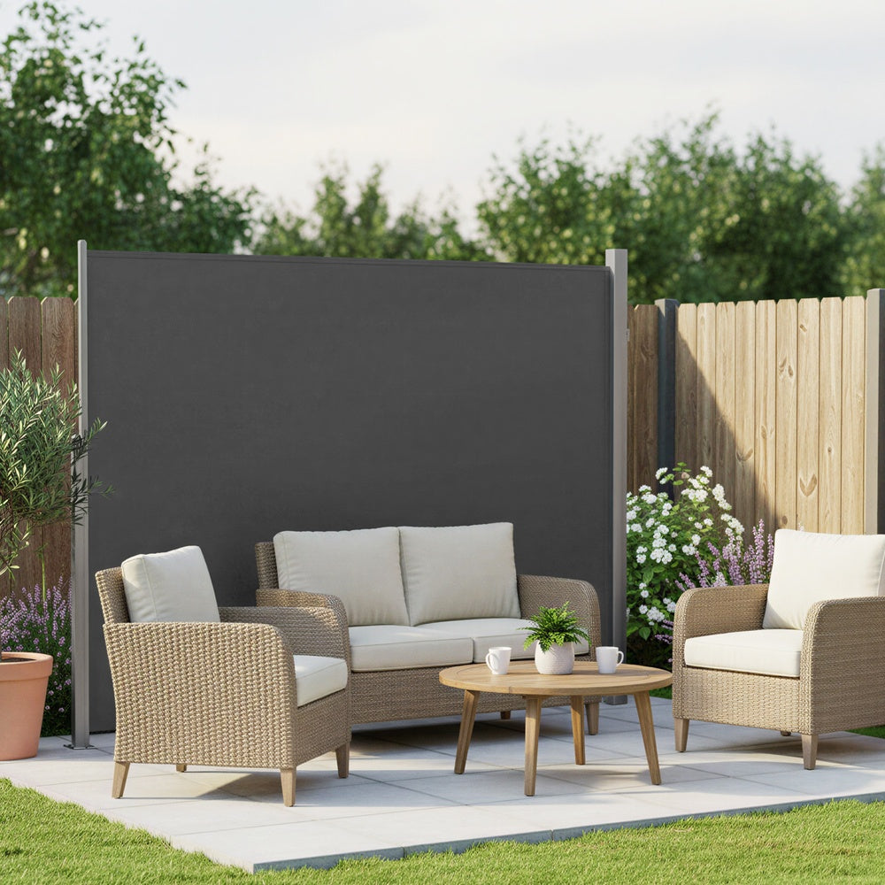 Retractable Privacy Screen - 180x300 - Aluminium Alloy - Waterproof