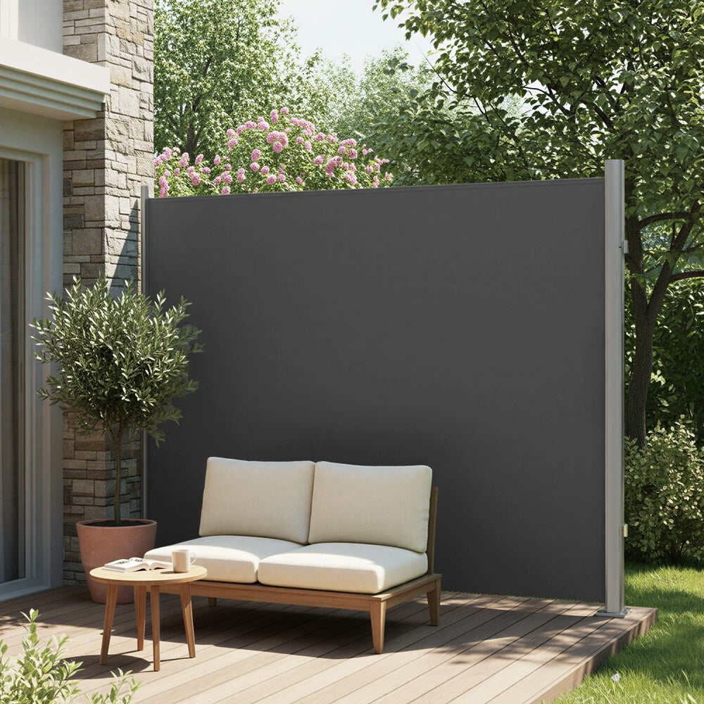 Retractable Privacy Screen - 180x300 - Aluminium Alloy - Waterproof